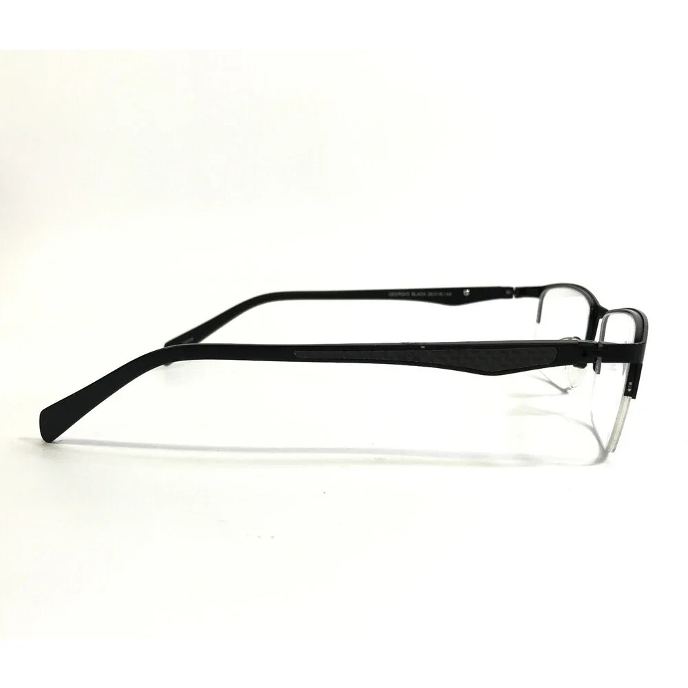 Serafina Eyewear Eyeglasses Frames GEORGIO BLACK Rectangle Half Rim55-18-145